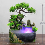 Fontaine Feng Shui de Bureau – Cascade avec LED Multicolores