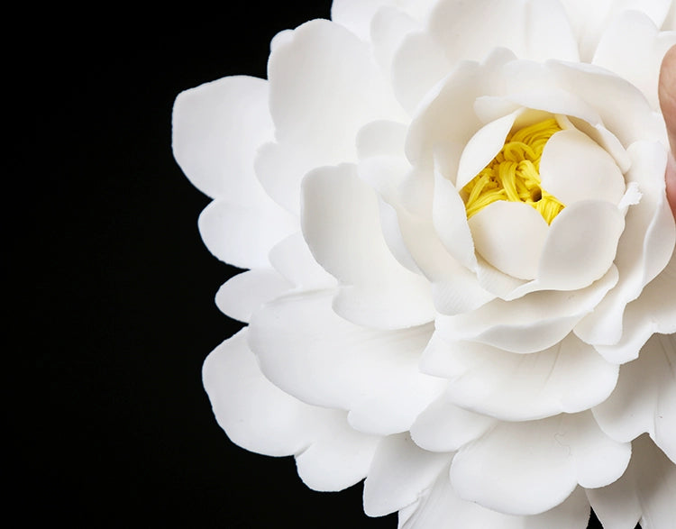 Porte-Encens en Céramique – Encensoir Minimaliste Lotus pour Méditation & Relaxation