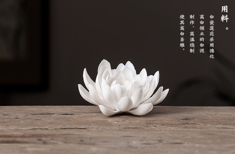 Porte-Encens en Céramique – Encensoir Minimaliste Lotus pour Méditation & Relaxation