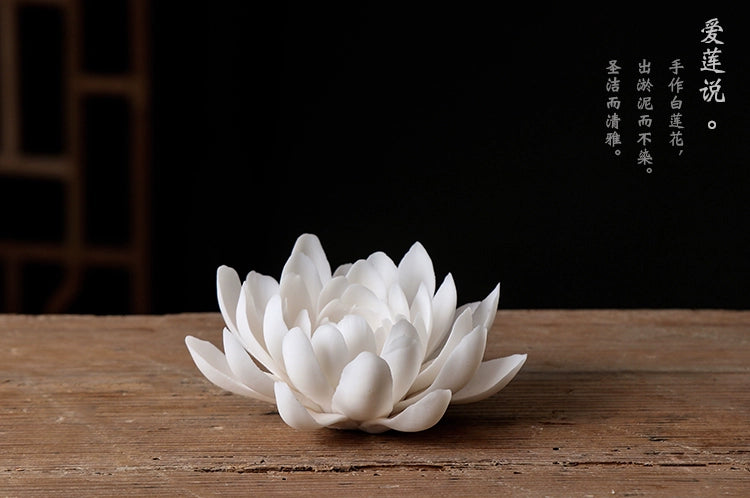Porte-Encens en Céramique – Encensoir Minimaliste Lotus pour Méditation & Relaxation
