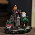 Fontaine à Encens Cascade en Résine – Style Chinois Montagne