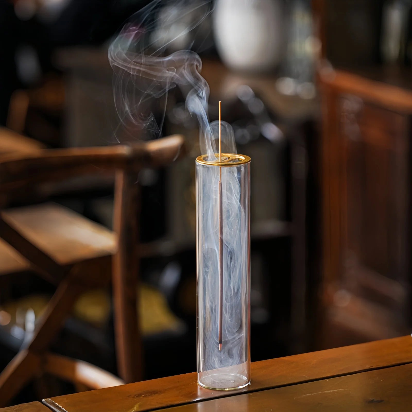 Porte-encens en verre moderne – Encensoir design élégant - Or