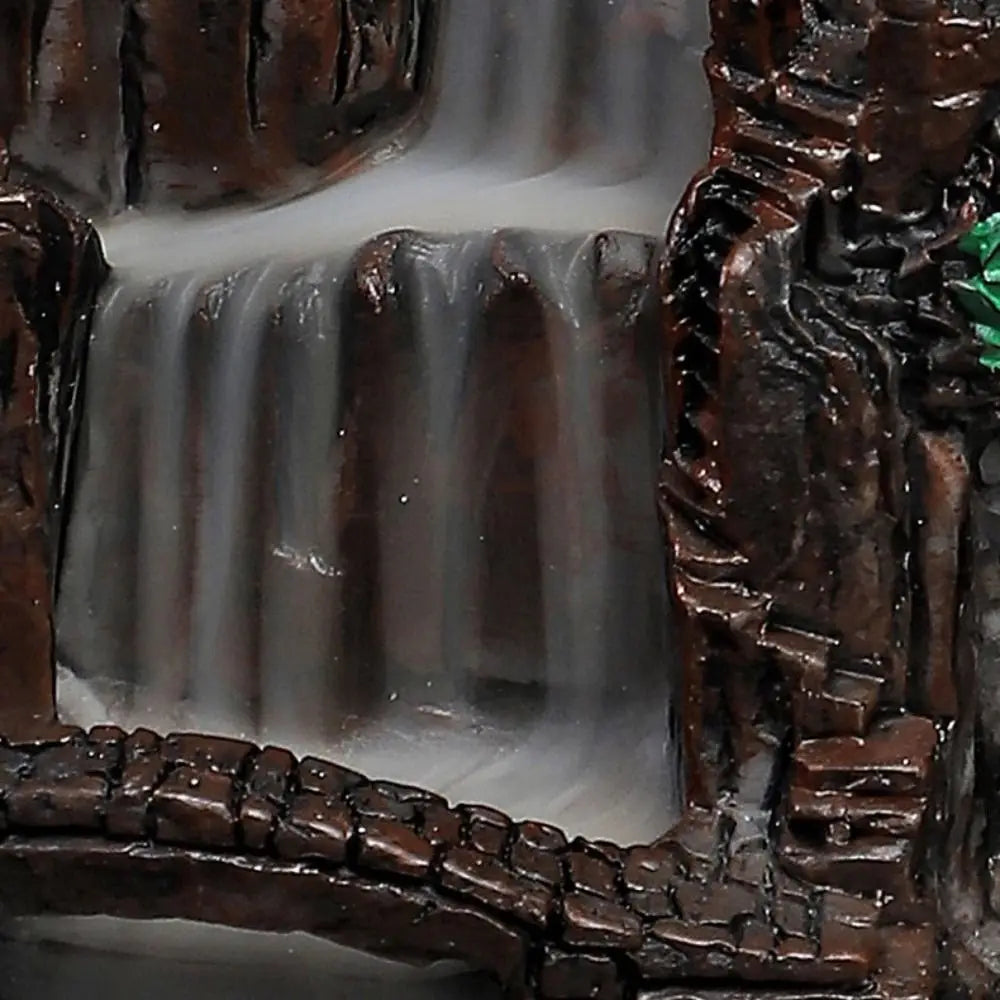 Fontaine à Encens Cascade en Résine – Style Chinois Montagne