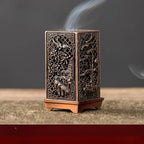 Porte-Encens en Métal Ajouré – Brûleur d’Encens pour Cônes au Design Sculpté Traditionnel