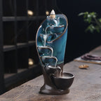 Fontaine à Encens en Céramique Bleu