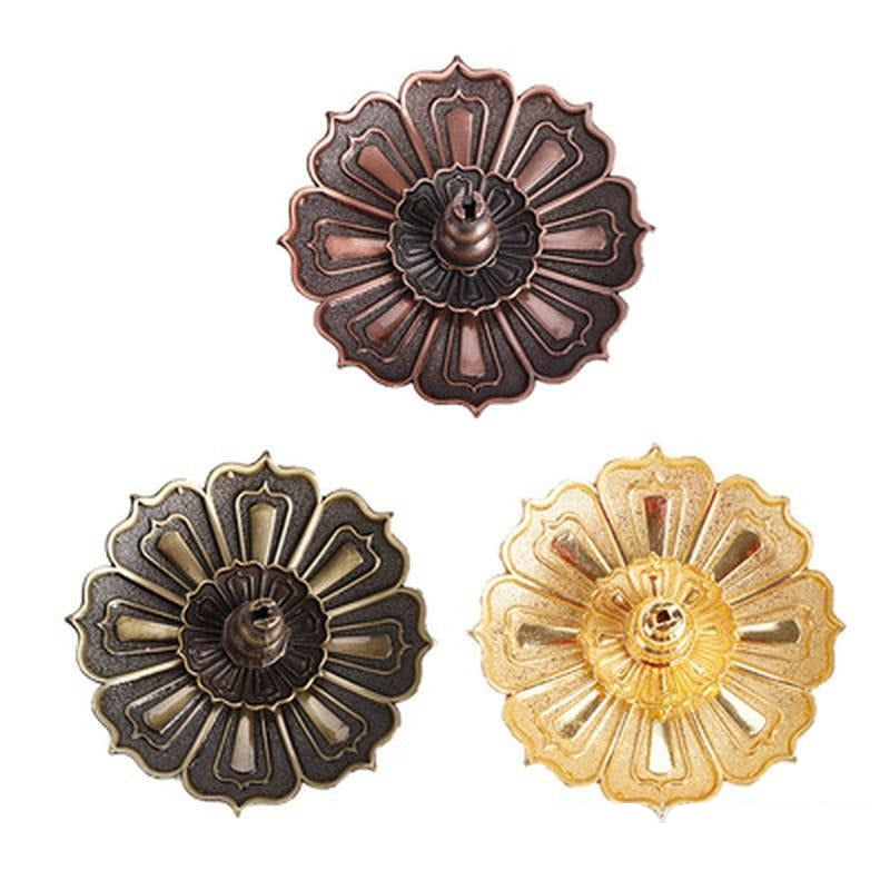 Porte Encens en forme de Lotus - Cuivre - Encens Cône ou bâton