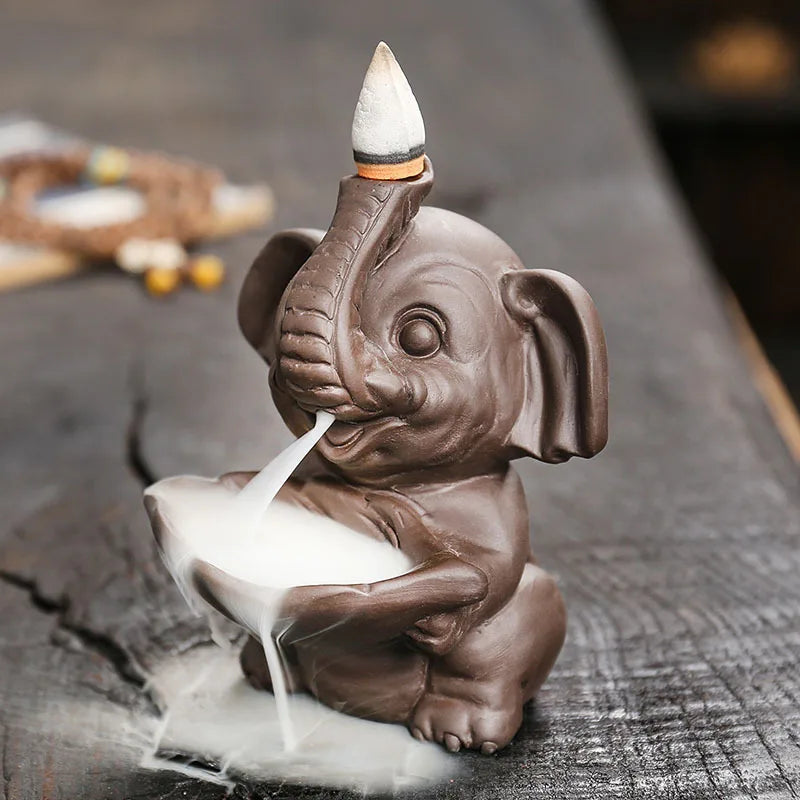 Fontaine à Encens Éléphant Mignon – Porte-Encens Cascade Zen
