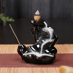 Fontaine à Encens Cascade Échelle en Céramique – Fumée Zen Backflow