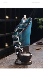 Fontaine à Encens en Céramique Bleu