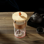 Fontaine à encens en verre avec montagne de neige pour la méditation Yoga - Feng Shui