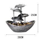 Fontaine d’Intérieur Lotus à 4 Niveaux – Argent – Cascade avec LED & USB