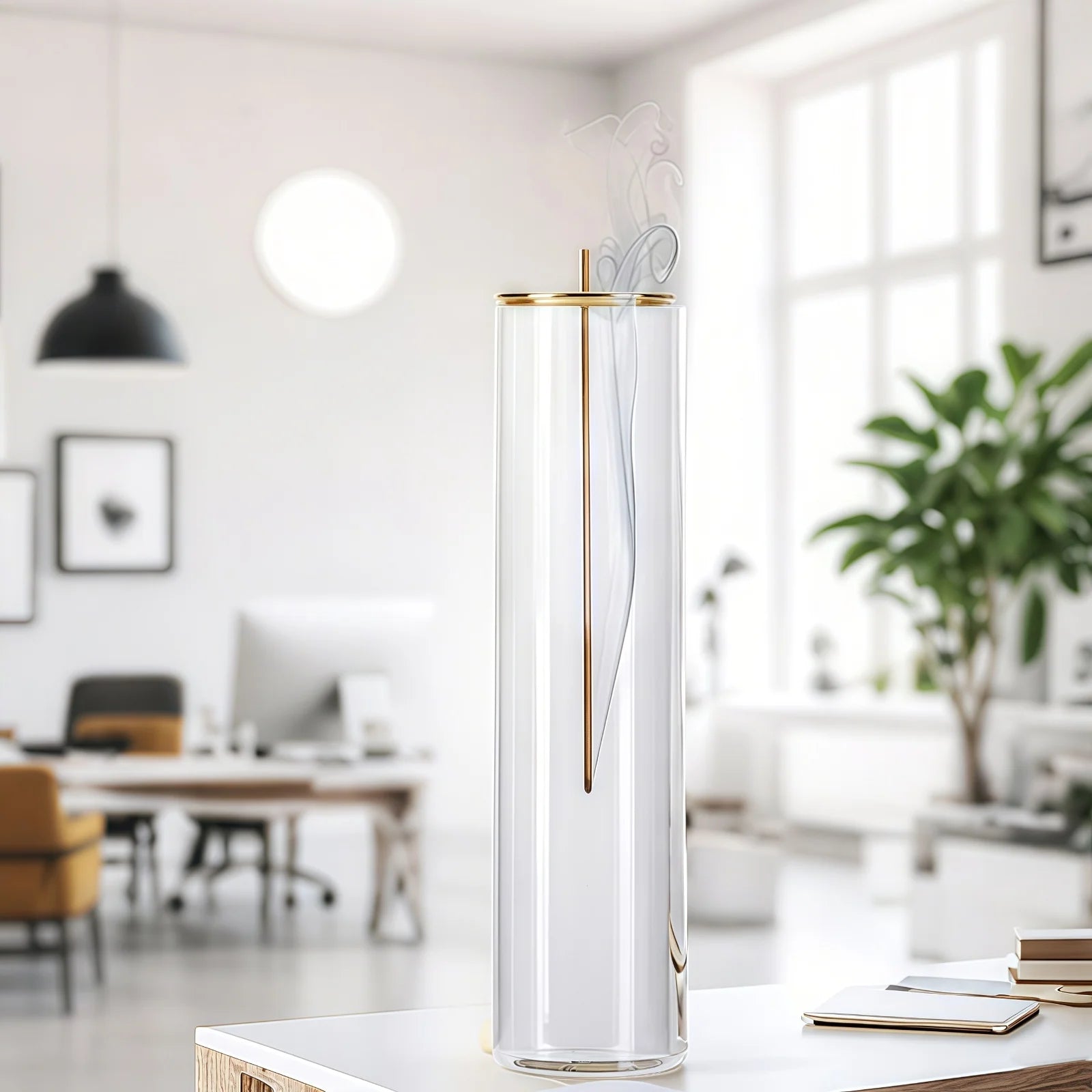 Porte-encens en verre moderne – Encensoir design élégant - Or