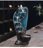 Fontaine à Encens en Céramique Bleu