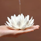 Porte-Encens en Céramique – Encensoir Minimaliste Lotus pour Méditation & Relaxation