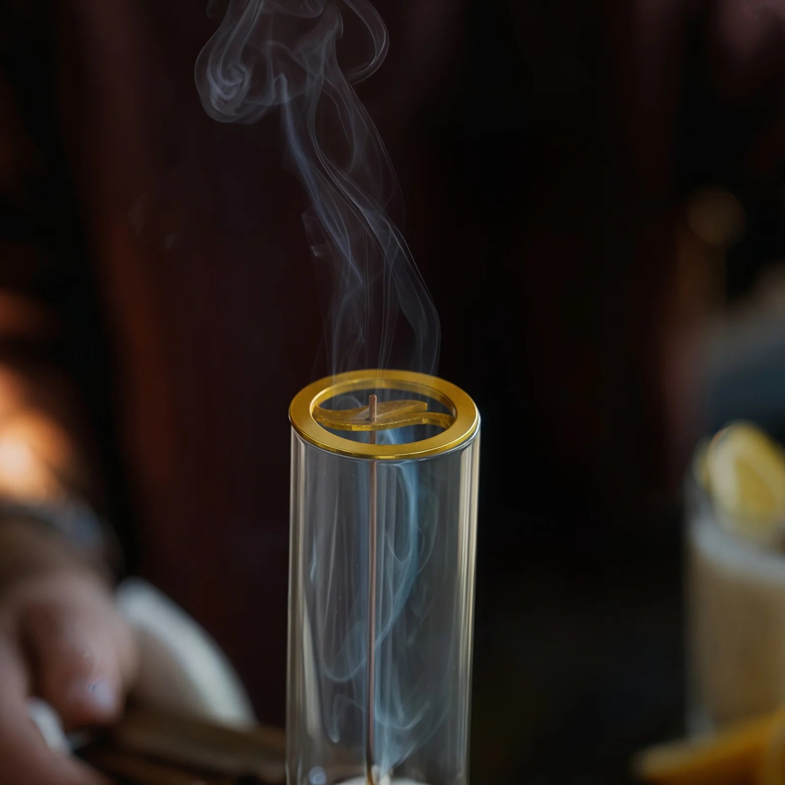 Porte-encens en verre moderne – Encensoir design élégant - Or