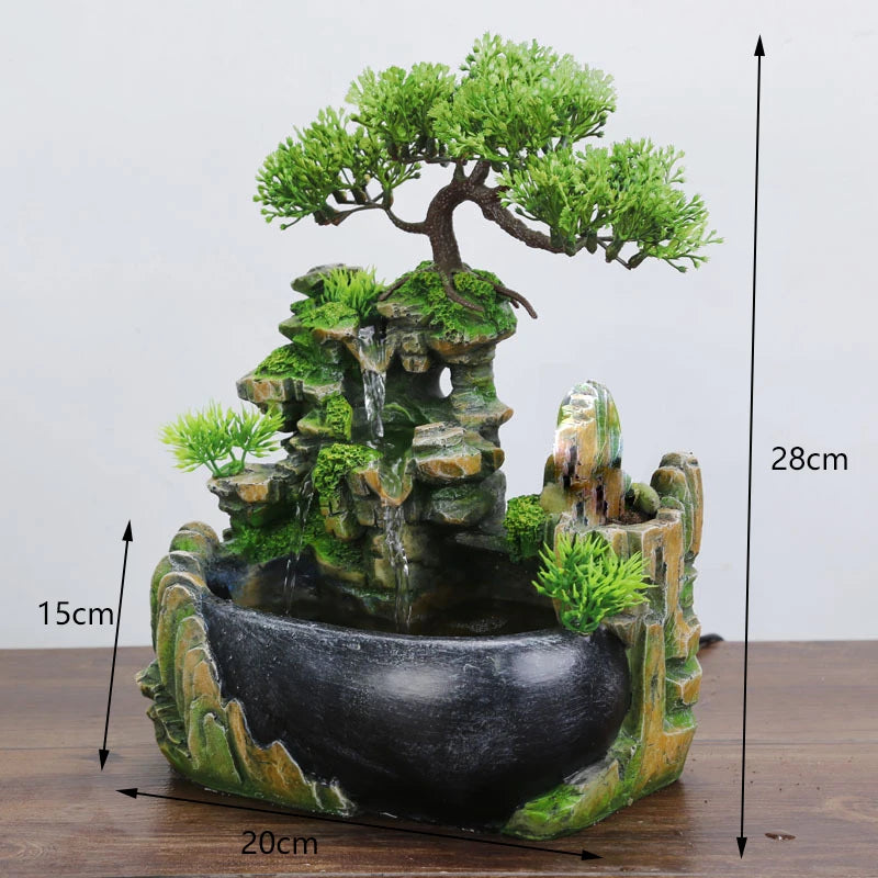 Fontaine Feng Shui - Cascade Zen avec Bonsaï