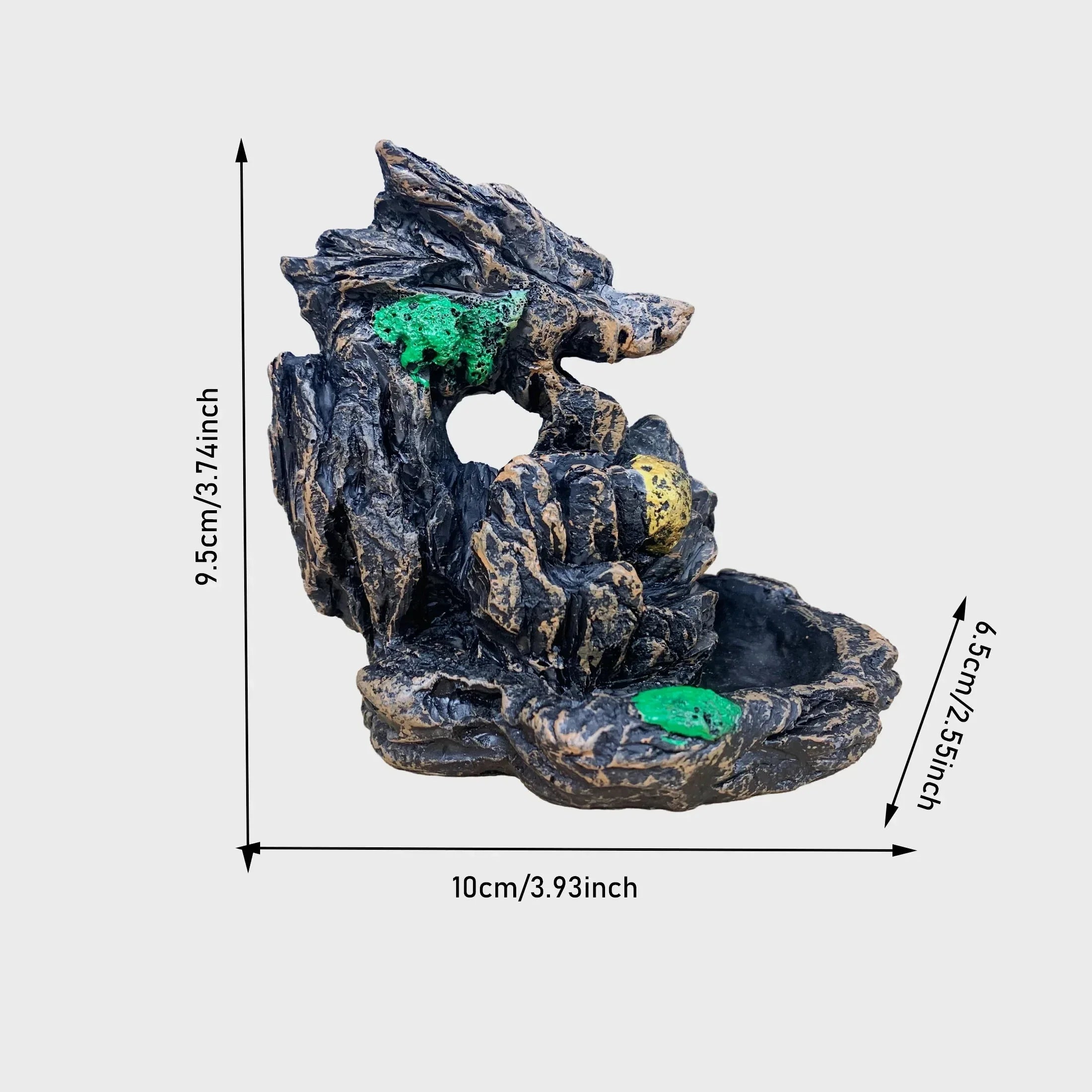 Fontaine à EncensCascade en Résine – Dragon Porte-Bonheur