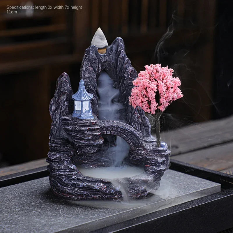 Fontaine à Encens en Résine – Arbre Cerisier