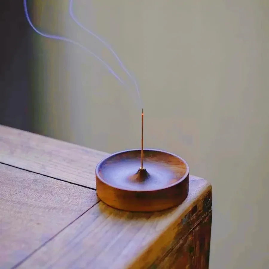 Porte-Encens en Bois d’Agar Naturel | Encensoir Traditionnel Agarwood pour Bâtonnets et Cônes