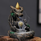 Fontaine à EncensCascade en Résine – Dragon Porte-Bonheur