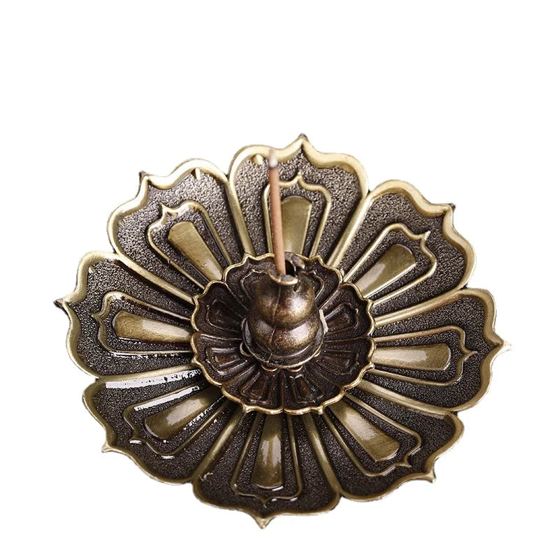 Porte Encens en forme de Lotus - Cuivre - Encens Cône ou bâton