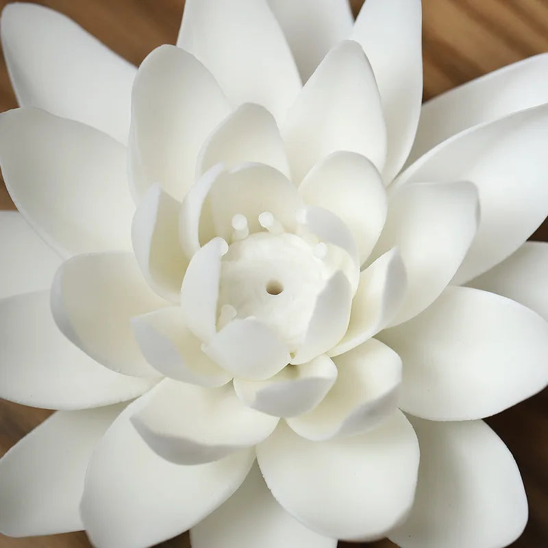 Porte-Encens en Céramique – Encensoir Minimaliste Lotus pour Méditation & Relaxation