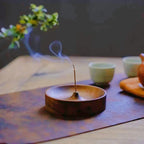 Porte-Encens en Bois d’Agar Naturel | Encensoir Traditionnel Agarwood pour Bâtonnets et Cônes