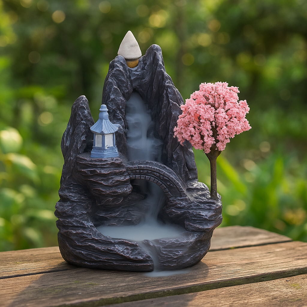 Fontaine à Encens en Résine – Arbre Cerisier